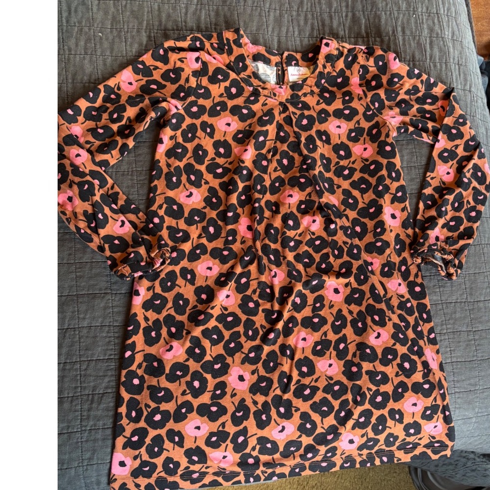 Hanna Andersson Girls Dress Size 150‎ Long Sleeve Flower Print Fall